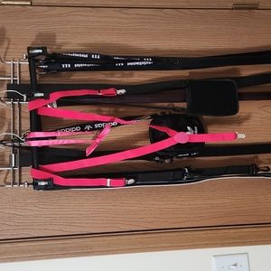 Magenta/pink Suspender & Bowtie Set